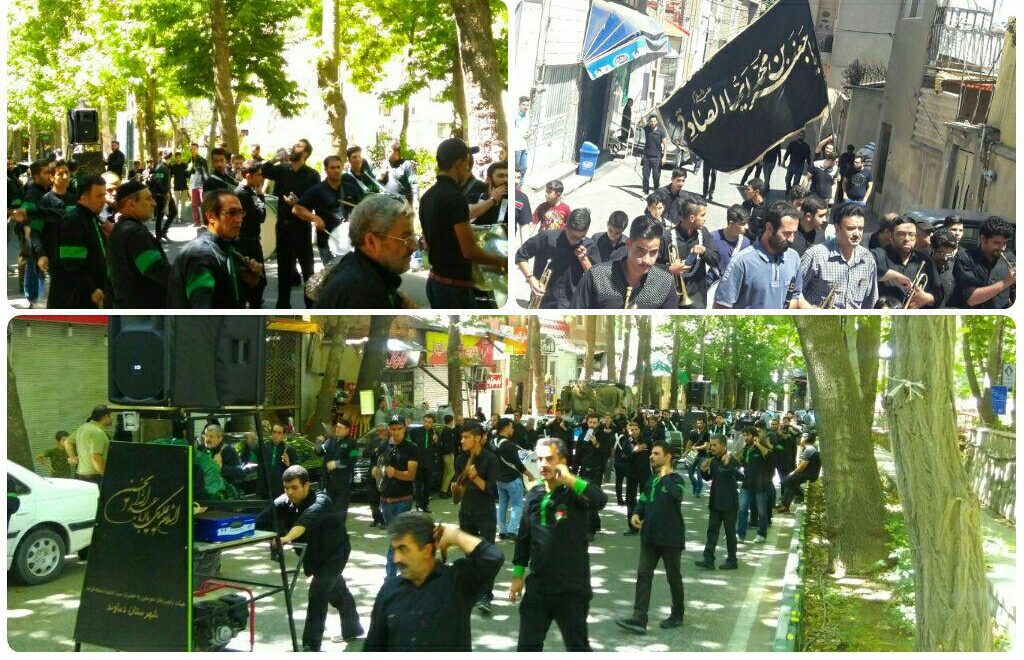 سوگواری دماوندی‌ها در غم شهادت امام جعفر صادق (ع)/ حرکت دسته‌های عزداری سینه‌زنی و زنجیرزنی در دماوند+ تصاویر