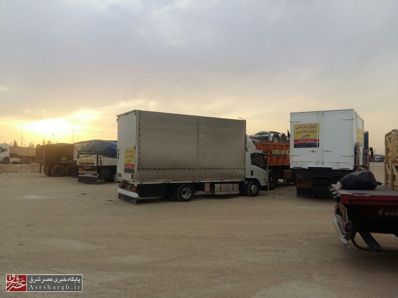 توقف طولانی کاروان تدارکات شهرستان دماوند در مرز مهران+ تصاویر