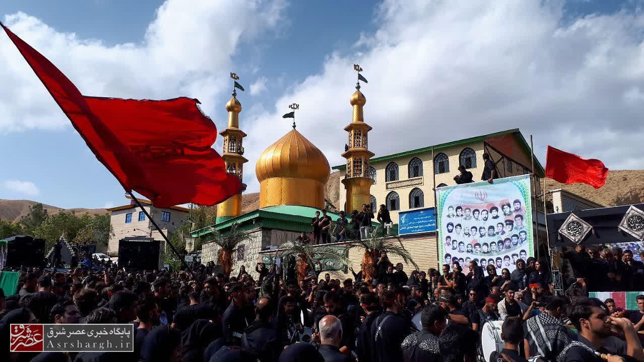 زیارت؛ میعادگاه عاشقان اباعبدالله (ع) در شرق استان تهران/ بدرقه باشکوه شهید تازه تفحص شده با رایحه عاشورایی+ تصاویر