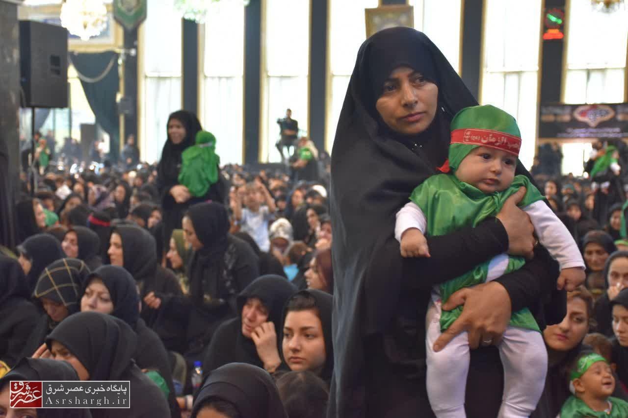 طنین جان‌سوز «لای لای علی‌اصغر(ع)» در دماوند/ هم‌نوایی مادران دماوندی با ناله‌های رباب+ عکس و فیلم
