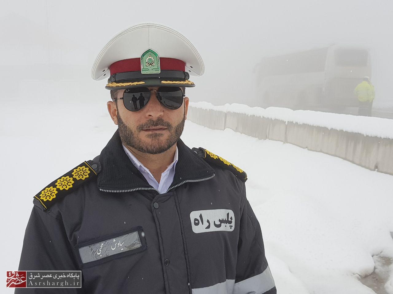 ترافیک نیمه سنگین در محورهای شرق استان تهران/ بارش برف در ارتفاعات هراز و فیروزکوه