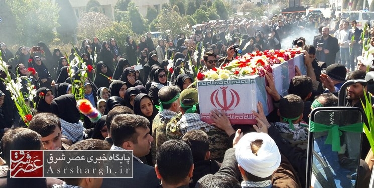 تشییع دو شهید گمنام در پارک فناوری پردیس