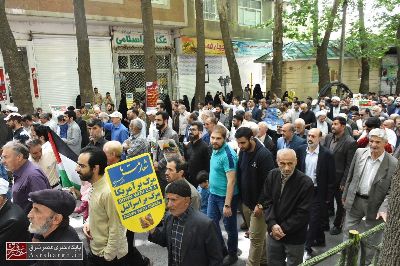 حضور دشمن‌شکن دماوندی‌ها در راهپیمایی روز قدس/ طنین فریاد «مرگ بر اسرائیل»