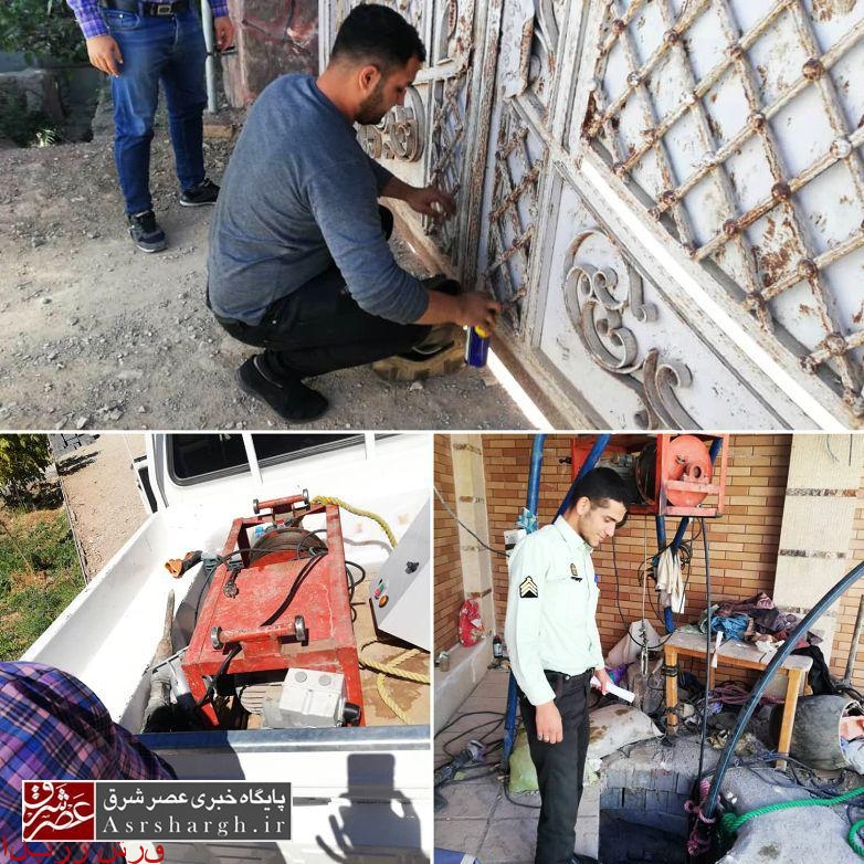 انسداد یک حلقه چاه غیرمجاز به عمق ۱۵۰ متر در دماوند