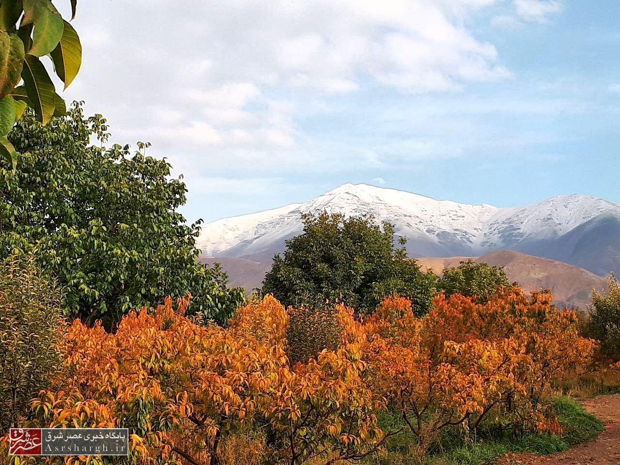 عکس| نخستین برف پاییزی از منظره روستای جابان دماوند