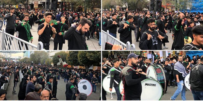 غوغای هیأت‌های متحد عزاداری دماوند در جوار حرم مطهر رضوی+ فیلم و عکس