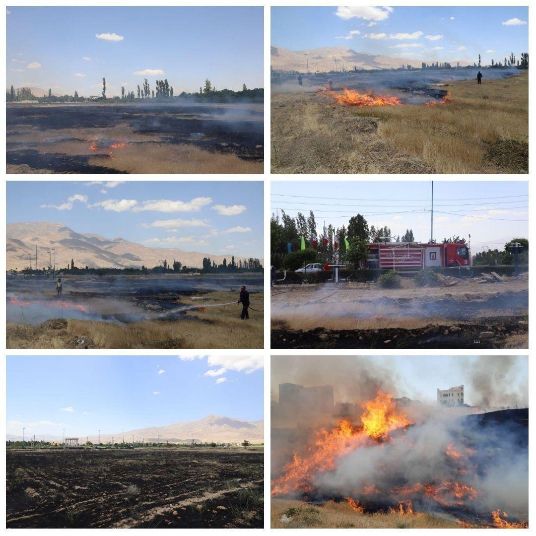 اطفای روزانه بیش از ۱۰ مورد حریق علف هرز و خشک در آبسرد