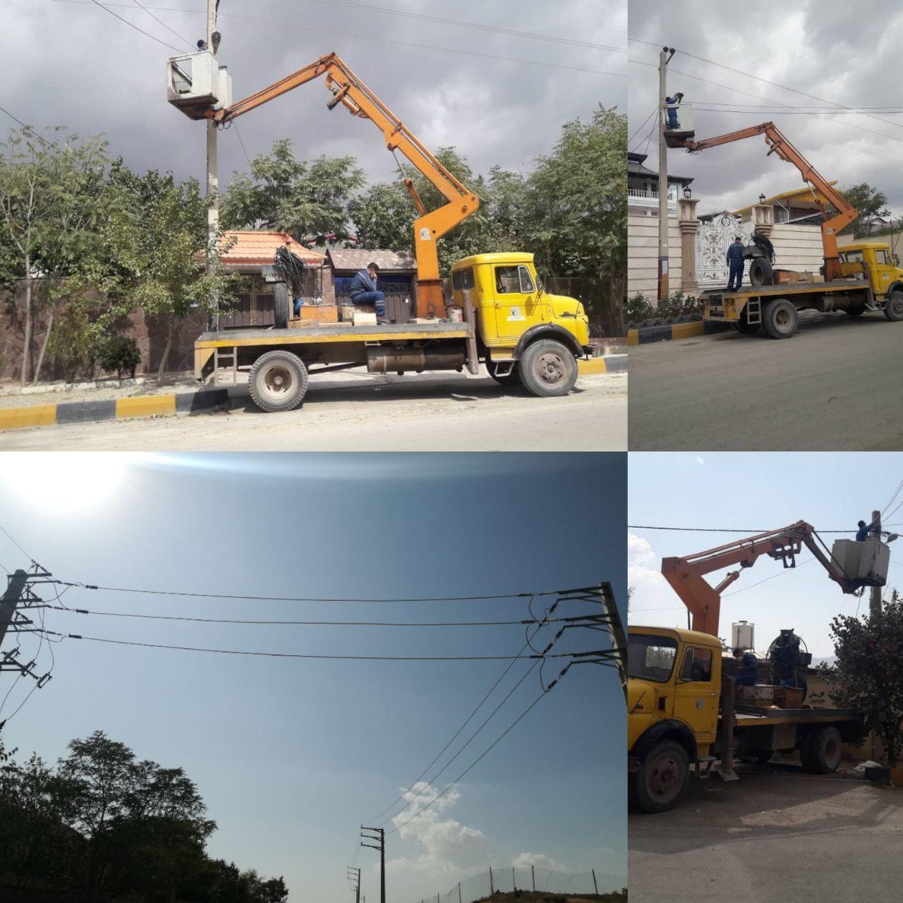 تأمین برق و روشنایی خیابان‌های اصلی «روستای یلقان‌دره» بخش رودهن