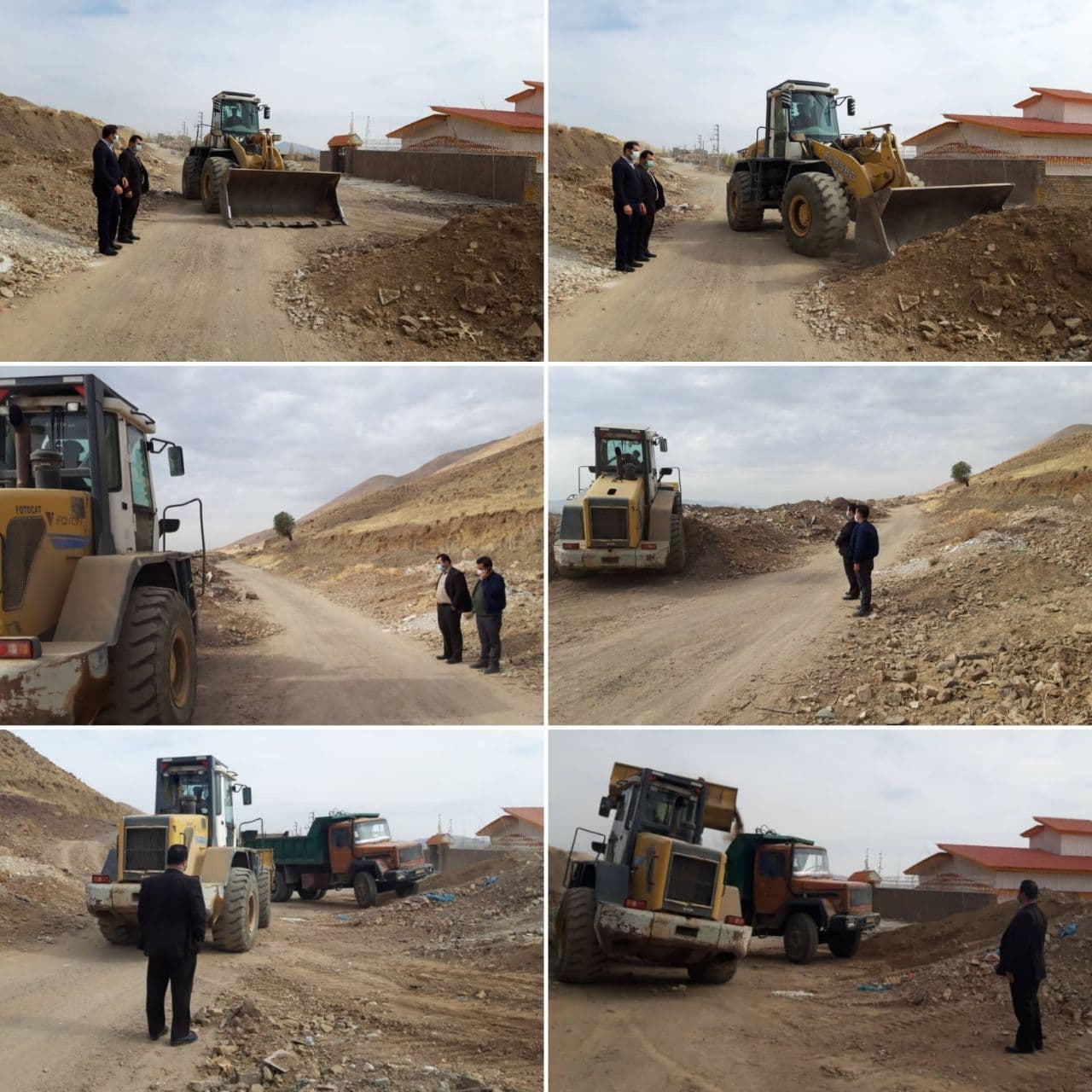 ساماندهی و جمع آوری نخاله‌های تخلیه شده در منطقه «چشمه بشیر» روستای سربندان