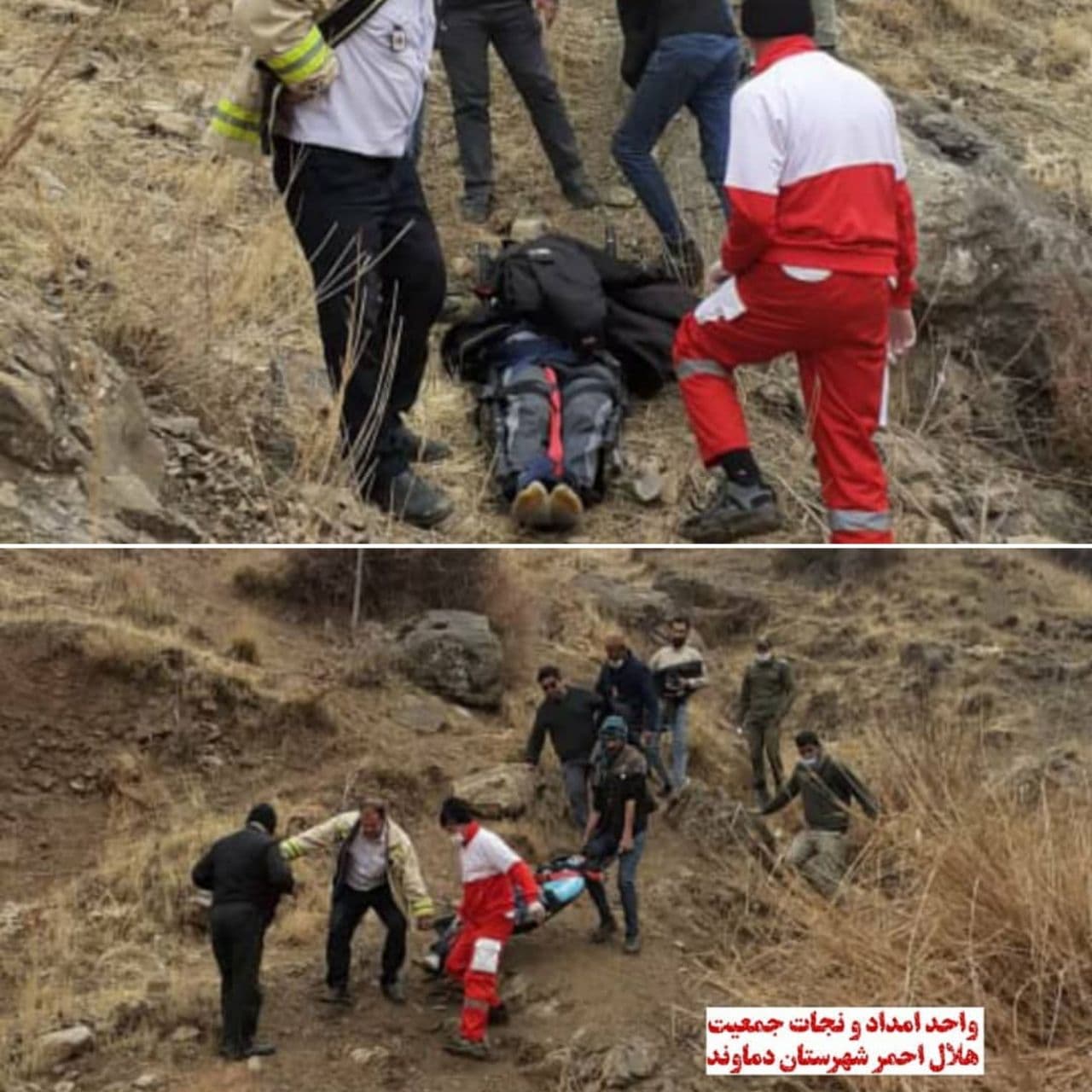 حادثه سقوط از ارتفاع به دره در آبعلی/ عملیات ۱۸۰ دقیقه‌ای نجات