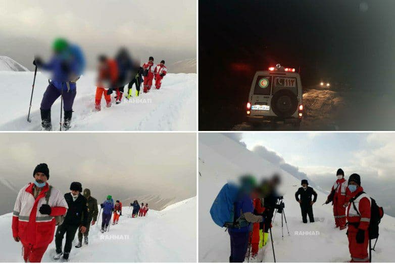 نجات ۴ کوهنورد گمشده در ارتفاعات دریاچه تار دماوند