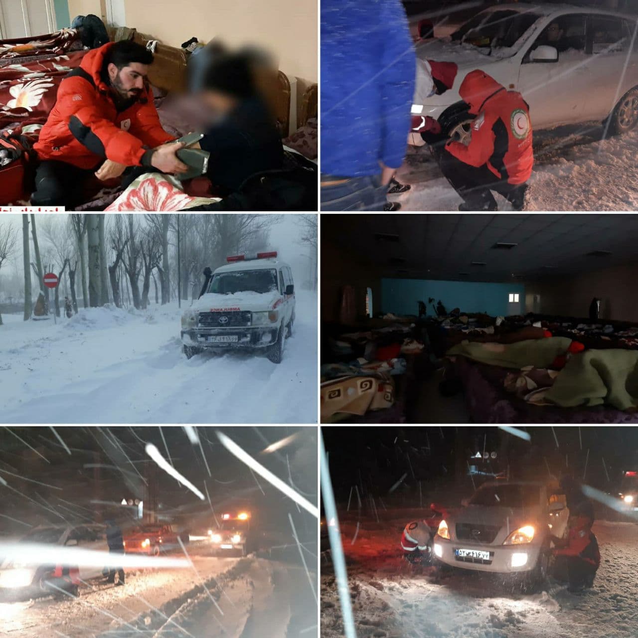 امدادرسانی به ۱۶۰ خودرو در راه مانده و اسکان اضطراری ۲۰۰ نفر در دماوند