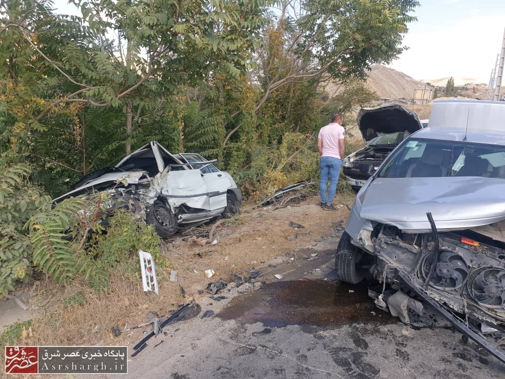 تصادف زنجیره‌ای ۳ خودرو در جاده کیلان – ایوانکی