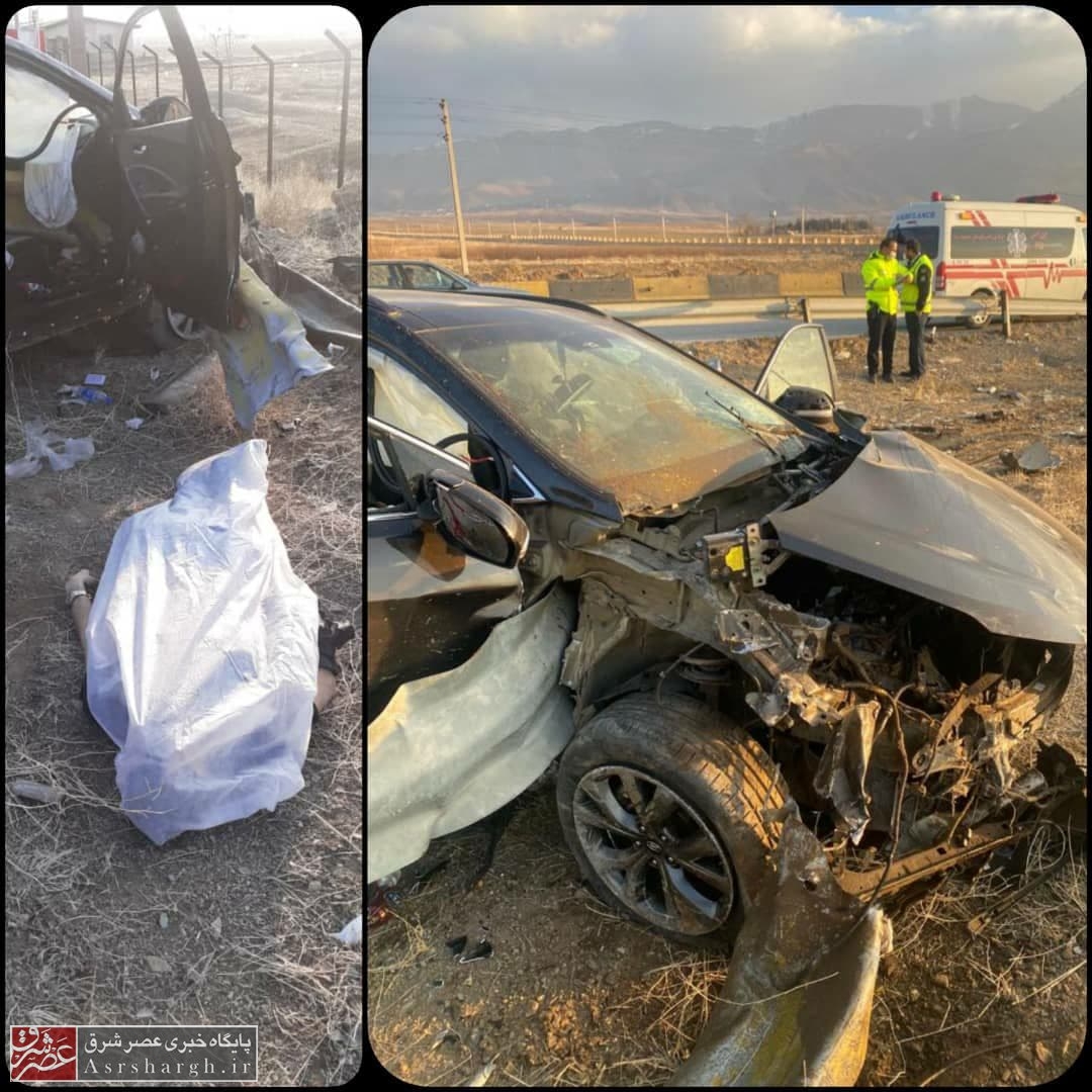 فوت راننده خودروی سانتافه در خروجی شهر آبسرد