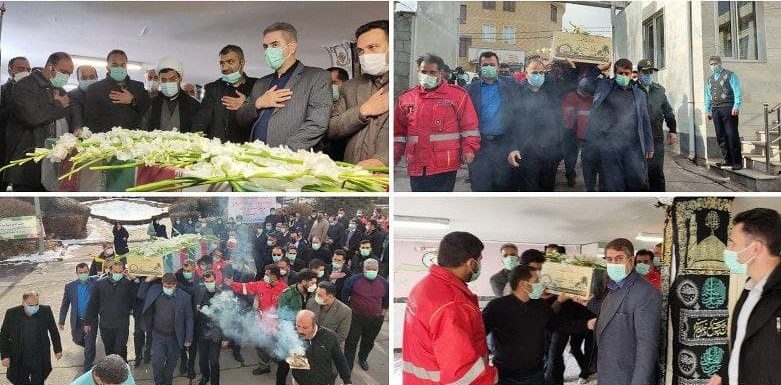 دماوند میزبان کاروان اهالی بهشت/ استشمام عطر شهادت با استقبال از پیکر شهدای گمنام در دماوند+ تصاویر