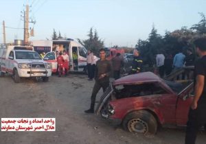 واژگونی خودرو سواری بنز در محور دماوند – تهران ۳ مصدوم بر جای گذاشت