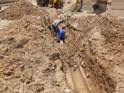 بهرهبرداری از پروژه اتصال لوله ۱۶۰ میلیمتری جدید در شهر آبعلی