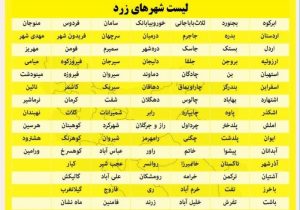 دماوند و فیروزکوه همچنان در لیست پرخطر کرونا