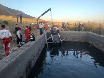 ۲ فوتی بر اثر سقوط خودرو به داخل استخر در محور دماوند – فیروزکوه