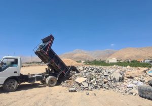 توقیف خودروی عامل تخلیه غیرمجاز نخاله در روستای جابان دماوند+ عکس