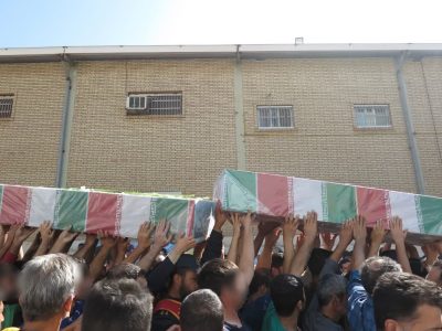 تشییع پیکر مطهر شهدای گمنام دفاع مقدس در ندامتگاه دماوند/ ۲۱ مددجوی ندامتگاه دماوند آزاد شدند+ تصاویر