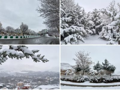 رخت سفید زمستان بر تن طبیعت دماوند/ همه رفتن مدرسه به جز دماوند و فیروزکوه!/ آماده‌باش مدیریت بحران تا پایان هفته+ تصاویر