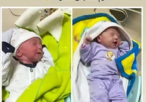 عکس| تولد ۲ نوزاد در بیمارستان سوم شعبان دماوند