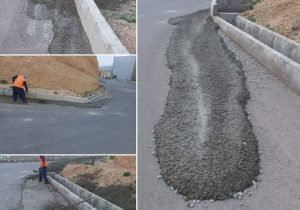 دردسر حمل بتن مازاد توسط بونکرها برای نیروهای خدمات شهرداری دماوند+ تصاویر