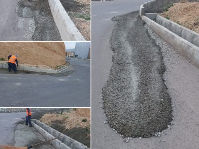 دردسر حمل بتن مازاد توسط بونکرها برای نیروهای خدمات شهرداری دماوند+ تصاویر