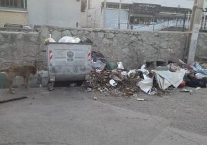 شهروند دماوندی: این وضعیت سطلهای زباله محله فرامه است!/ شهرداری: برخی ساکنان نخالههای خود را کنار سطل زباله تخلیه میکنند