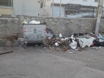 شهروند دماوندی: این وضعیت سطلهای زباله محله فرامه است!/ شهرداری: برخی ساکنان نخالههای خود را کنار سطل زباله تخلیه میکنند
