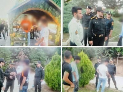 برخورد جدی پلیس با اراذل و اوباش و مزاحمین نوامیس در منطقه گیلاوند+ تصاویر