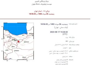 وقوع زمین لرزه ۲٫۹ ریشتری در کیلان+ جزئیات