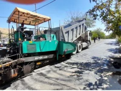 آغاز روکش آسفالت خیابان شهید احمدی شهر کیلان +تصاویر