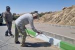 رنگآمیزی ۴۵ کیلومتر از جداول معابر و بلوارهای شهر دماوند
