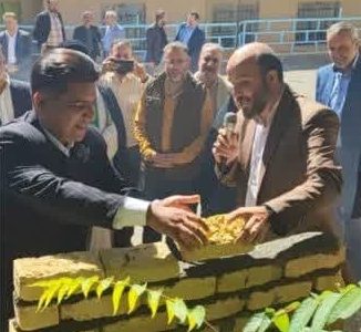 آیین خشت گذاری یک مدرسه ۹ کلاسه خیرساز در روستای گرمابسرد+تصاویر