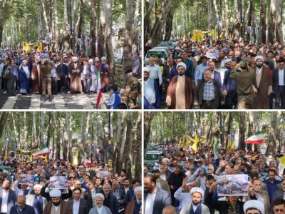 حمایت قاطع دماوندی‌ها از مردم فلسطین/ جنایات رژیم صهیونیستی محکوم شد