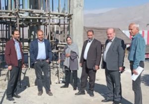 بررسی روند اجرای پروژه عمرانی المان شهدای گمنام شهر آبسرد+تصاویر