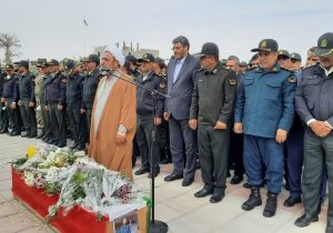 بدرقه باشکوه و وداع با پیکر شهید «سجادشهبازی» مأمور یگان امداد پلیس دماوند+تصاویر