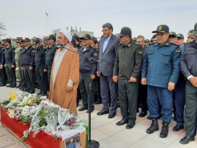 بدرقه باشکوه و وداع با پیکر شهید «سجادشهبازی» مأمور یگان امداد پلیس دماوند+تصاویر