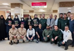 تجلیل سپاه و بسیج از پرستاران بیمارستان حضرت فاطمه (س) دماوند