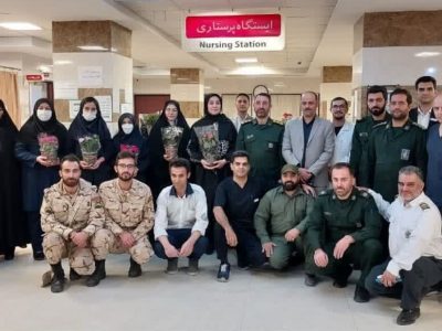 تجلیل سپاه و بسیج از پرستاران بیمارستان حضرت فاطمه (س) دماوند