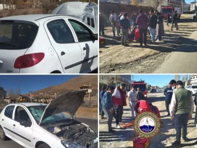 برخورد خودروی ۲۰۶ با عابر پیاده در منطقه عملیاتی مشا/ ایمن‌سازی صحنه حادثه توسط آتش‌نشانی