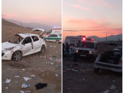 ۵ مصدوم حاصل واژگونی خودرو در محور دماوند-فیروزکوه