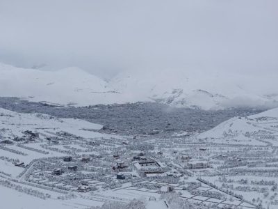 بارش نزولات آسمانی، دماوند را یکپارچه سفیدپوش کرد