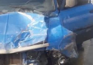 ۲ مصدوم در برخورد وانت نیسان با پیکان وانت در محور کیلان – ساران+ تصاویر