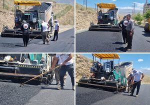 اجرای عملیات بهسازی و روکش آسفالت خیابان ۹ دی منطقه گیلاوند+ تصاویر