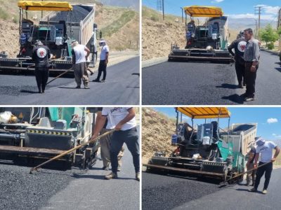 اجرای عملیات بهسازی و روکش آسفالت خیابان ۹ دی منطقه گیلاوند+ تصاویر