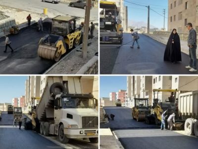 بهسازی خیابانهای خورشید در مسکن مهر شهر دماوند+ تصاویر