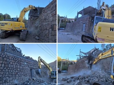 تداوم تخریب ساخت‌وسازهای غیرمجاز در منطقه آلیه‌دره شهر دماوند/ مردم فریب دلالان و سوءاستفاده‌کنندگان را نخورند